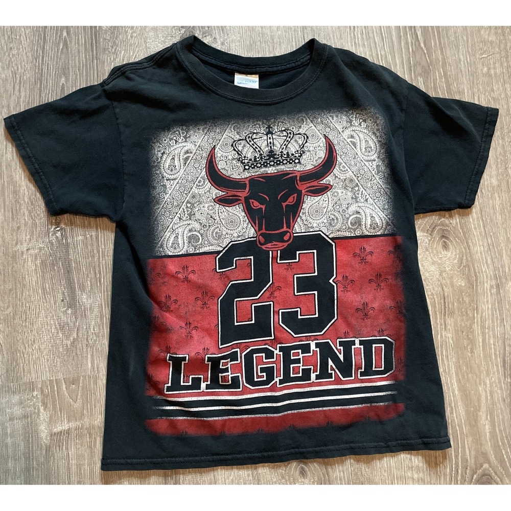 Michael Jordan Flying Horse #23 Chicago Bulls T Shirt LEGEND Size Youth M Air